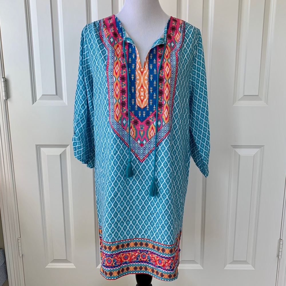 Feitong NWT Colorful boho chic Tunic Dress